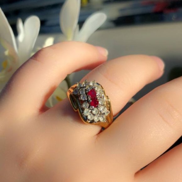 Vintage Jewelry - Vintage 80's| 18kGP Ring